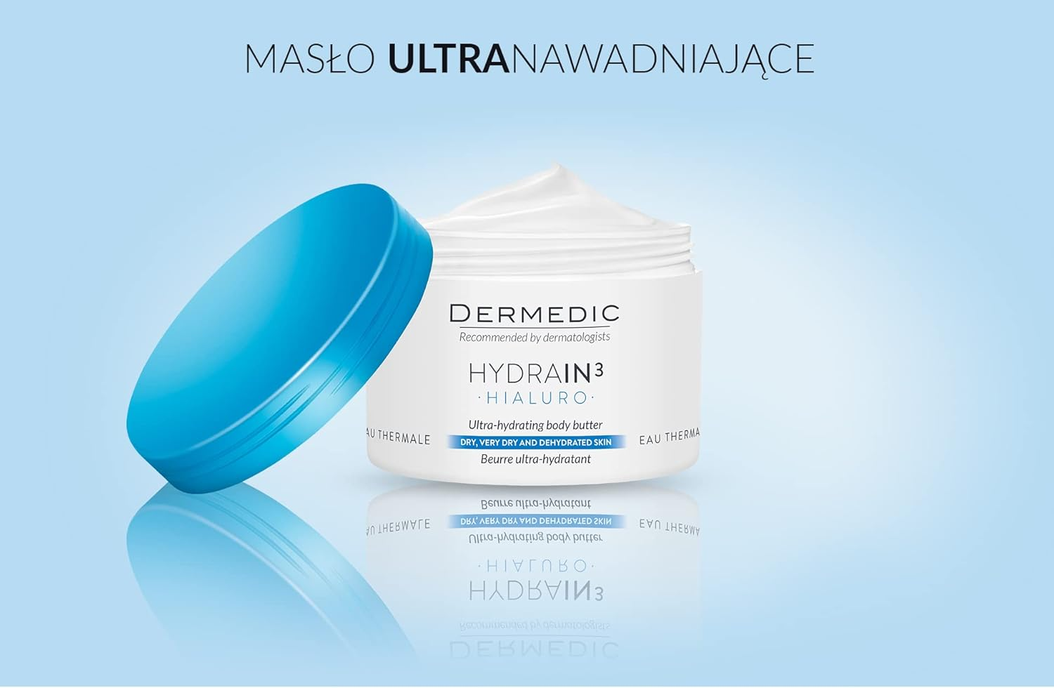 DERMEDIC Hydrain3 Ultra Translucent Butter Dish 225 Ml image number 1