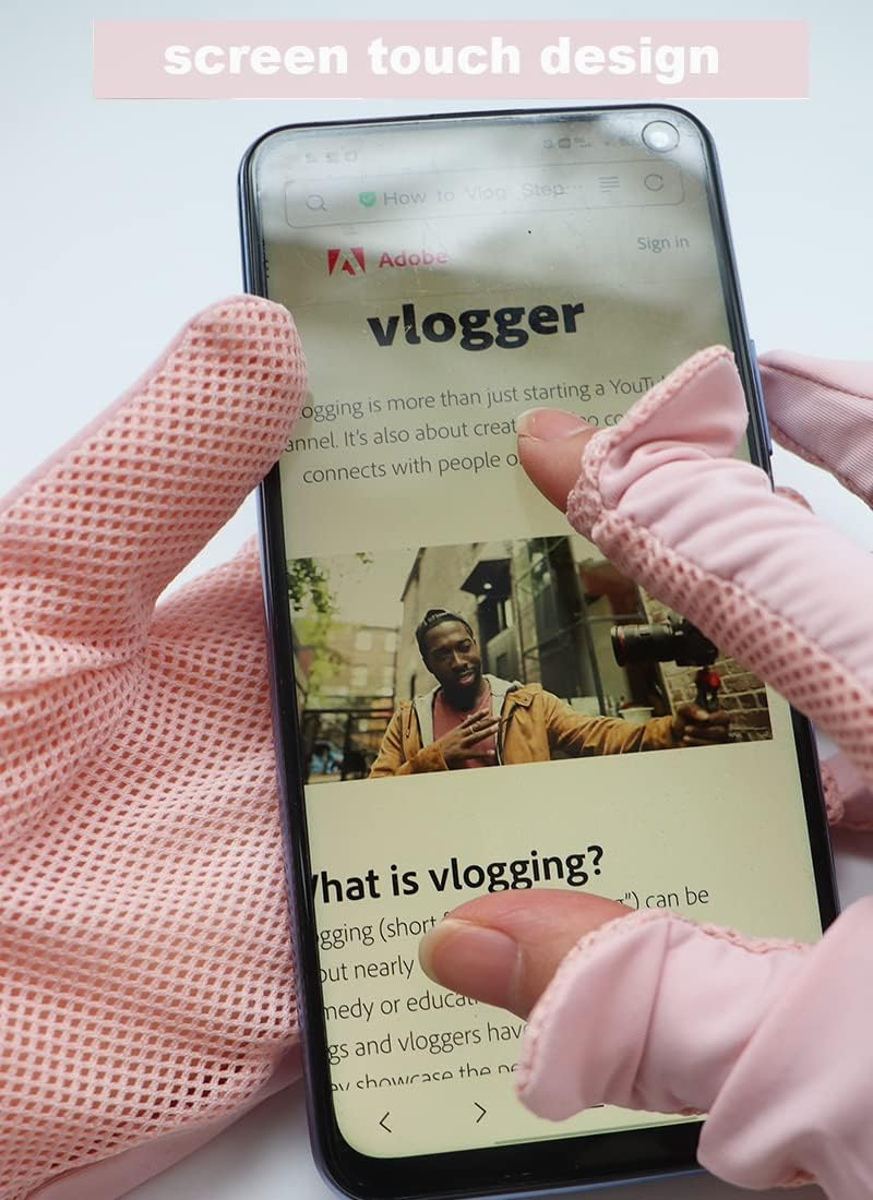 Women'S UPF 50+ Summer Breathable UV Protection Touch Screen Driving Gloves image number 3