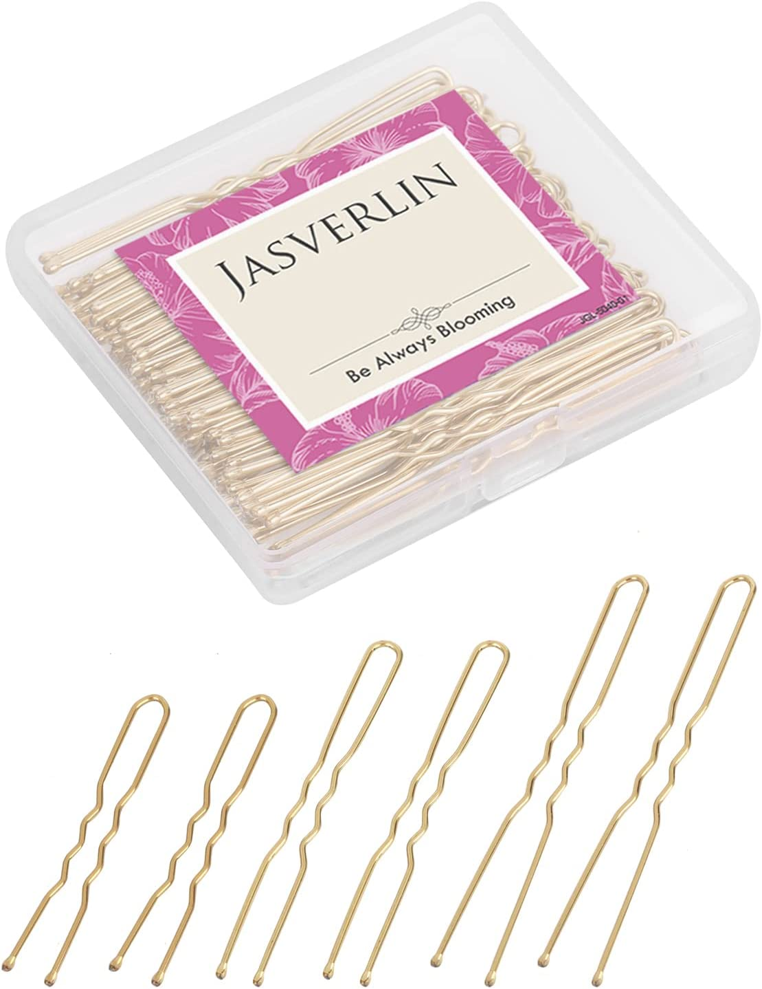 Blonde U Shaped Hair Pin for Buns, Gold Large Mini U Bobby Pins for Women Girls Updo Wedding Hairstyles Accessories Size Assortment 150Pcs