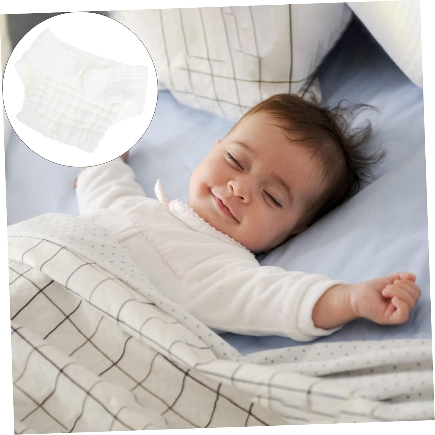 5Pcs Washable Diaper Pants Newborn Cloth Diapers Reusable Nappy Pants for Months Essentials image number 1