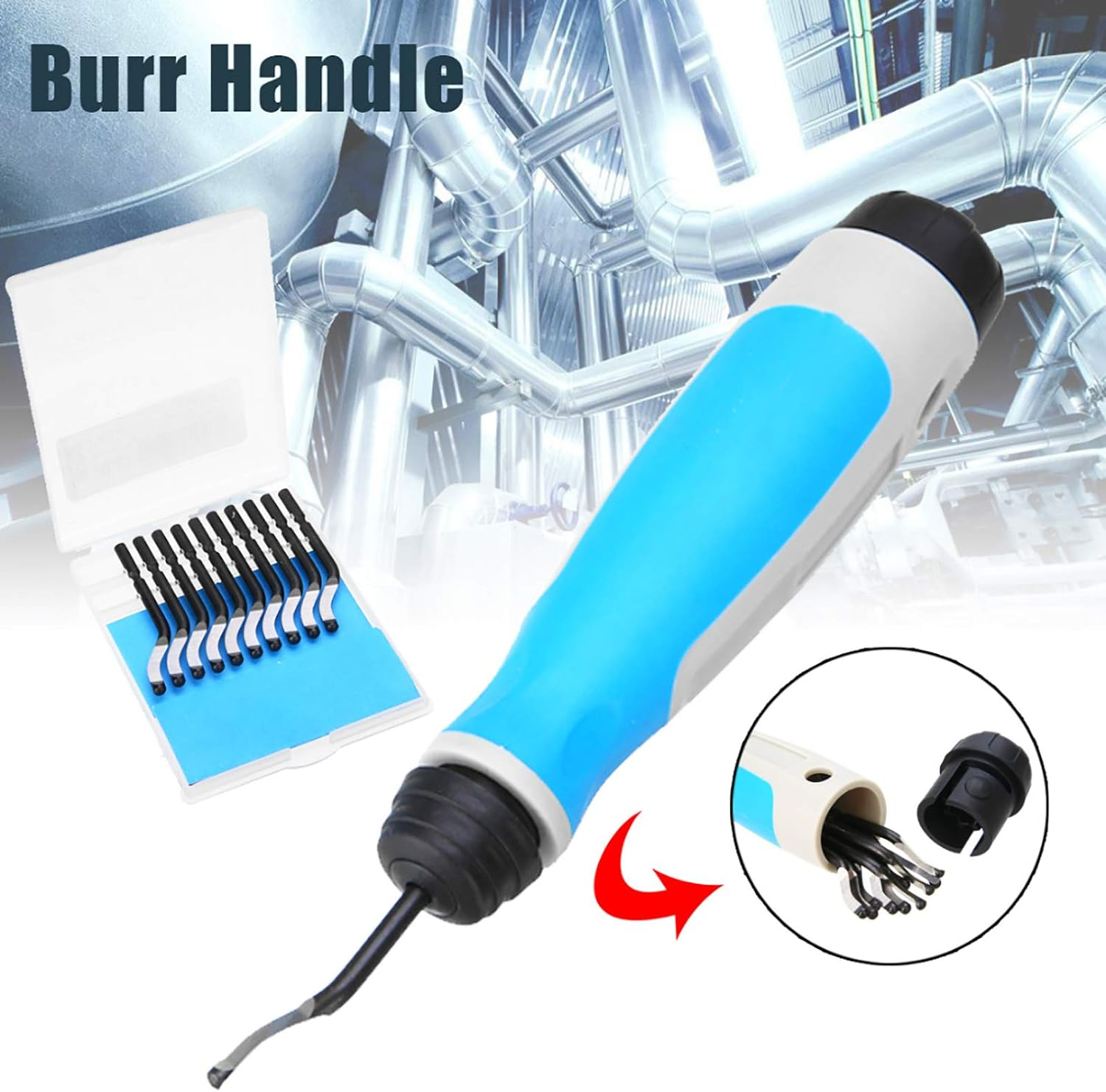 Sagasave Hand Deburring Tool, Edge Groove Kit with 10 Replacement Blades for 3D Printing and Resin Cutting (WGP-HA3025-LF) image number 3