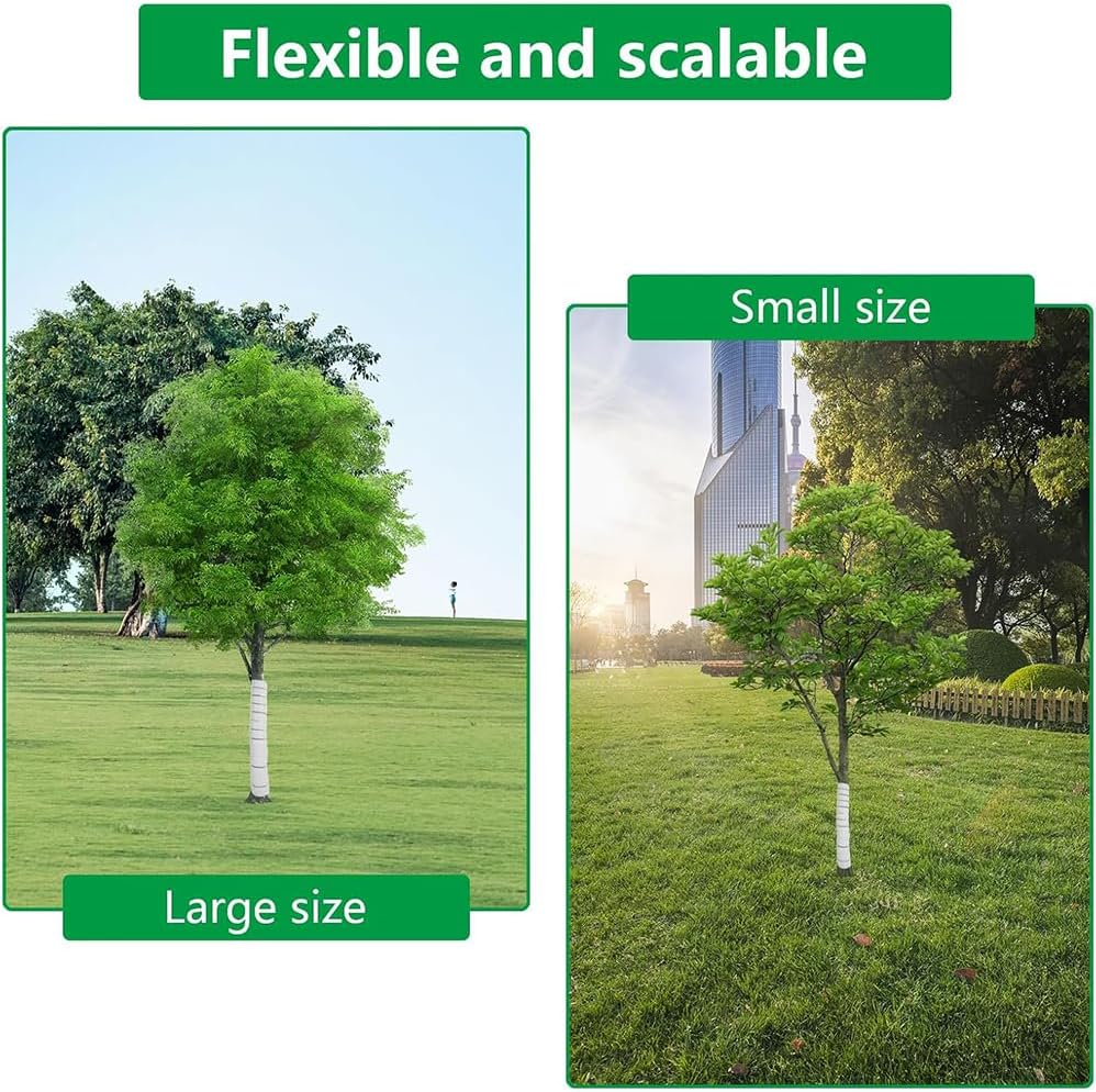 6 Pcs Tree Trunk Protector 2 Size Plastic Spiral Tree Guard,Plant Protective Cover,Rigid Durable Tree Bark Protectors Tube Wraps,To Protect Saplings Plants from Deer Cats Rabbit Rodents Mowers(White) image number 1