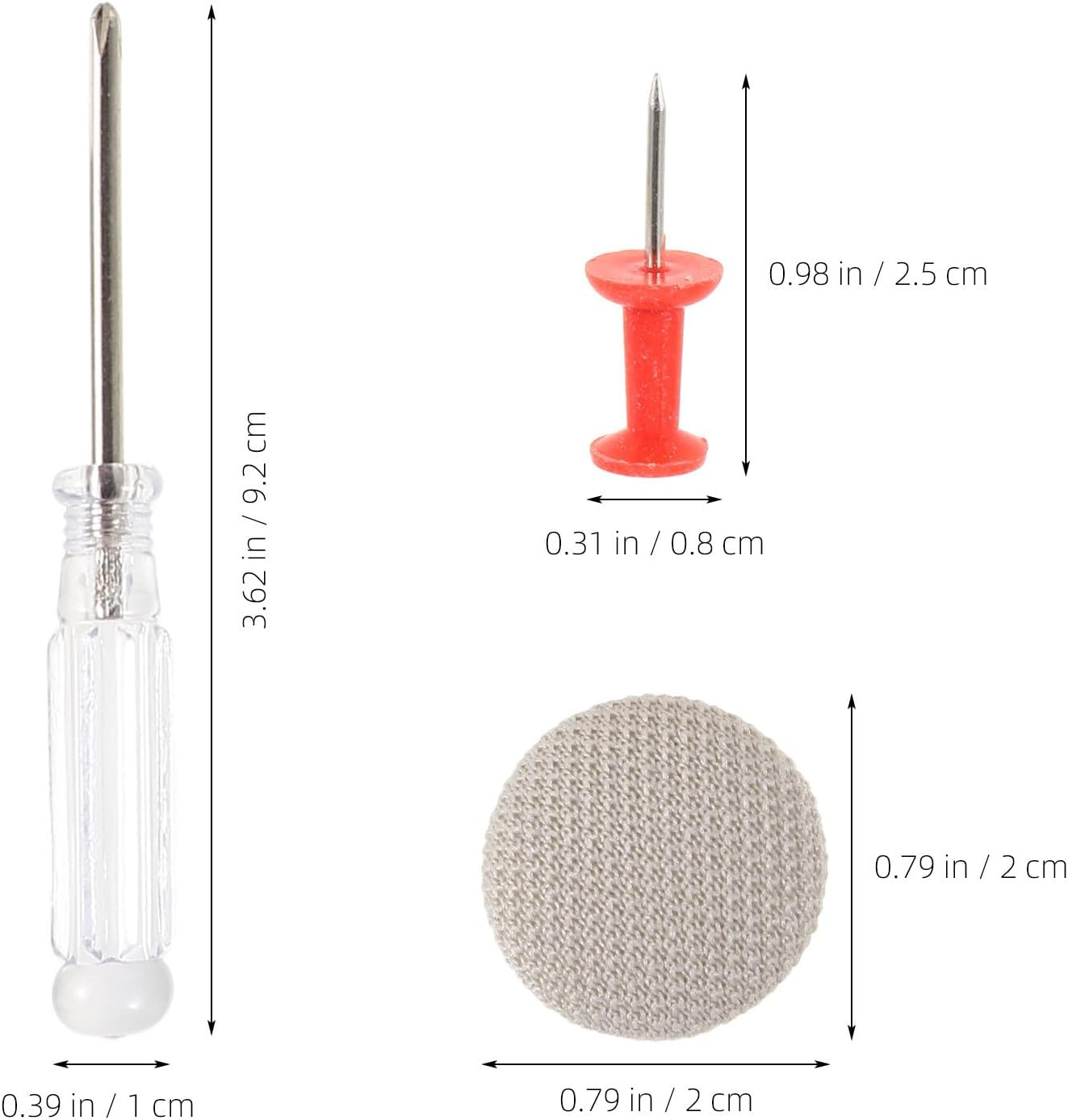 Alipis 70PCS Car Ceiling Fabric Repair Kit with Gray Plaid Headliner Clips, Car Roof Liner Fixing Pins for Interior Headliner Replacement and Auto Roof Lining Repair in Vehicles image number 2