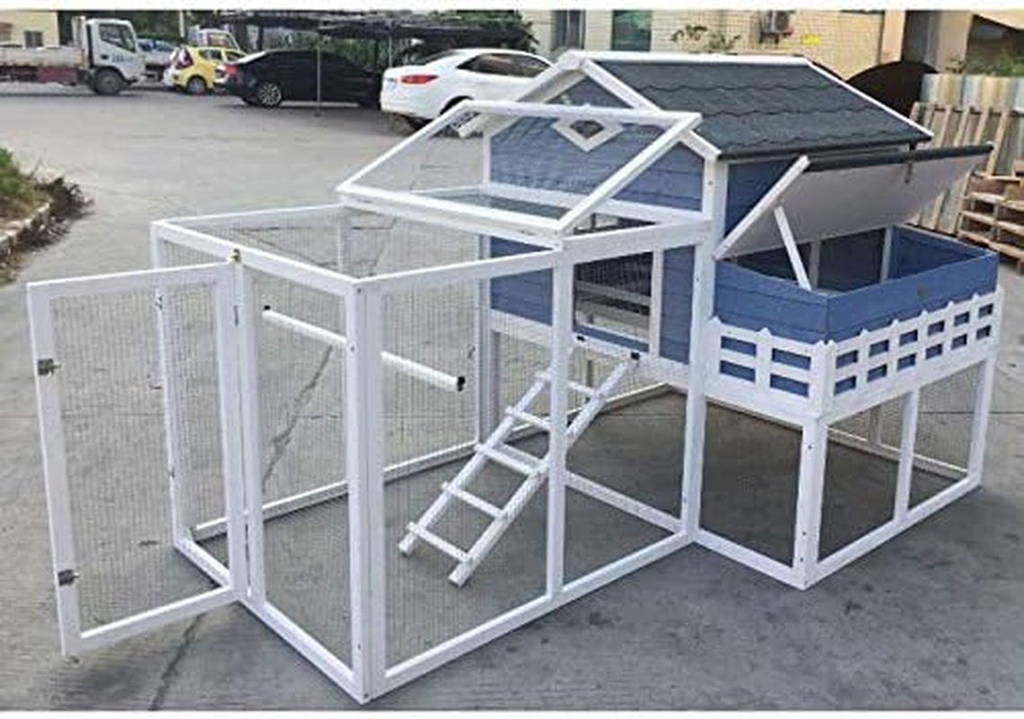 Garden Window Chicken Coop House 2130X1385X1310Mm Chook Pen Rabbit Hutch Nesting Box Poultry Enclosure with Mesh Floor Snake Proof image number 5