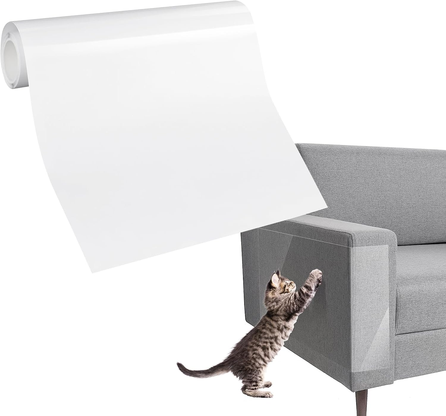 Aiqinu Scratch Protection Sofa Cat, 21 Cm X 3 M anti Scratch Film for Cats, Scratch Protection Door Dog, Furniture Protector for Furniture Couch Door Wall Scratch Repellent from Cats Dogs image number 4