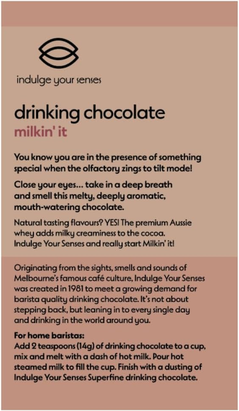 Indulge Your Senses Milkin' It Drinking Chocolate 400G