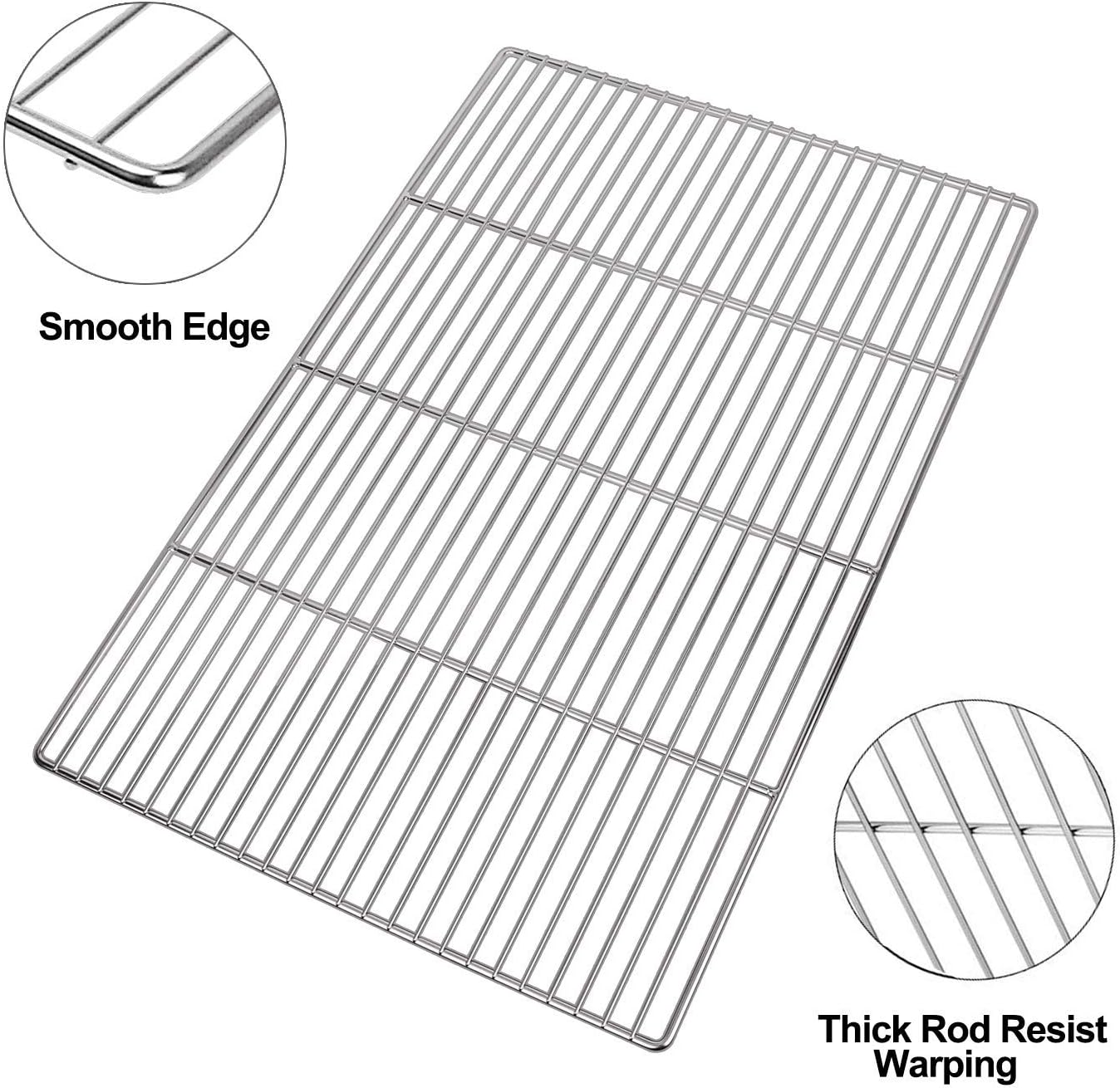 LANEJOY Grill Grates 23 1/4''*15 3/4'' (2 Pack, Stainless Steel Barbecue Wire Mesh, Multifunction Cooking Grate for Outdoor Grill image number 6