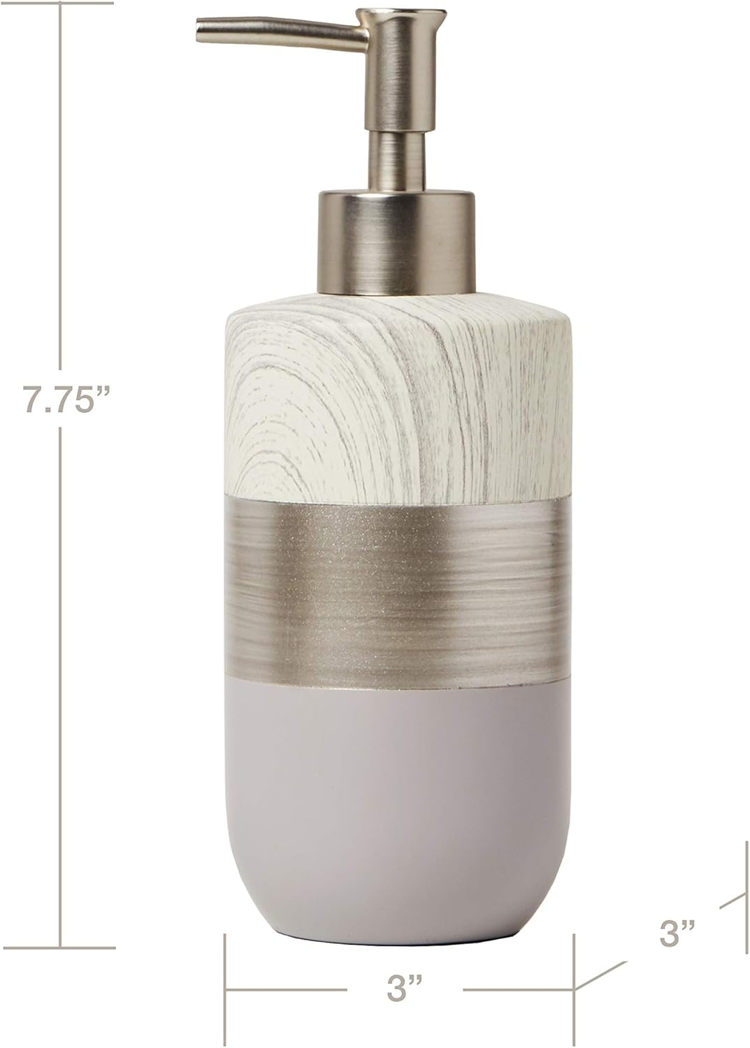 SKL Home by Saturday Knight Ltd. Liselotte Soap Dispenser, Silver image number 6