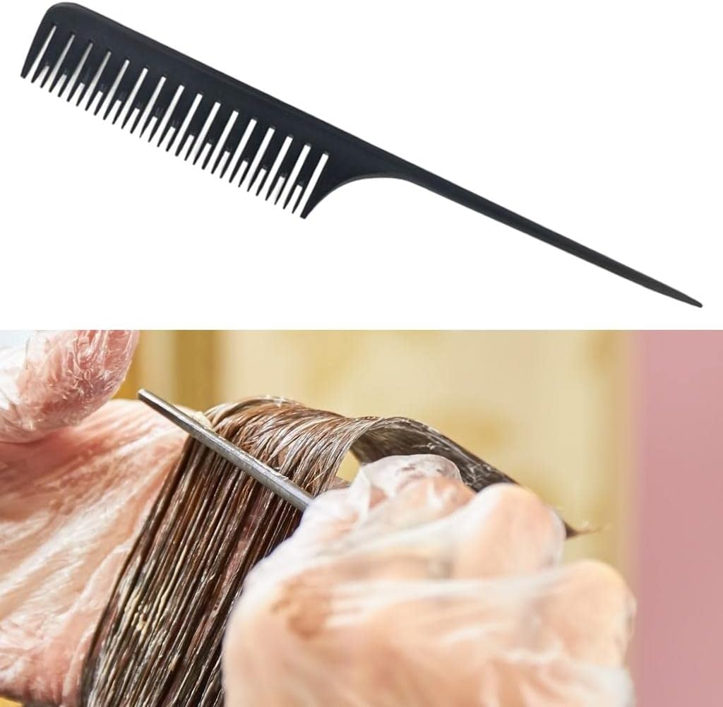 Perfeclan Highlight Comb, Professional, 25.5Cm Sectioning Weave Foiling Comb for Salon - Black image number 3