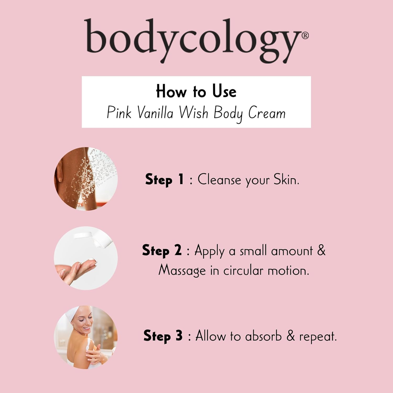 Bodycology Pink Vanilla Wish for Women 8 Oz Body Cream image number 1