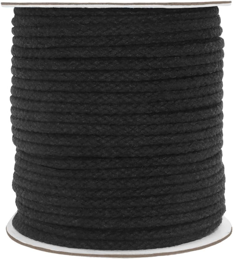 Tenn Well Braided Cotton Cord, 165 Feet 5Mm Wide Cotton Macrame Rope for Plant Hangers Wall Hangings DIY Crafts (Red)