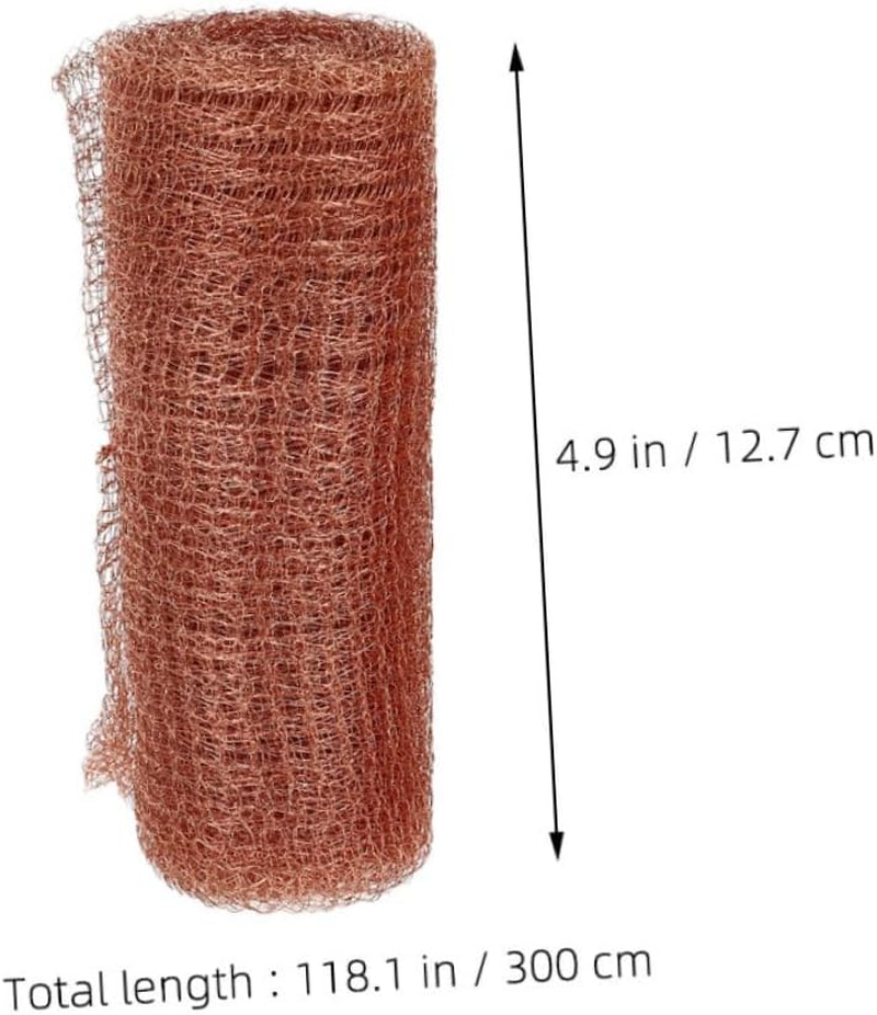 Copper Wire Mesh Barrier for Garden Plants Snail and Mouse Deterrent 127M Roll Flexible and Cuttable Copper Mesh for Hole Filling image number 1