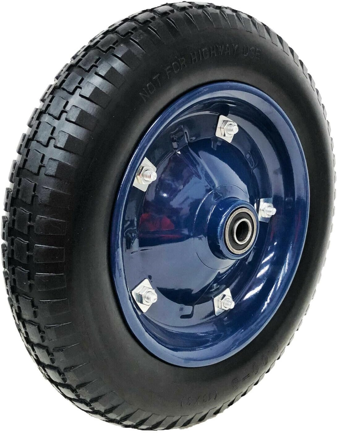 13" Solid Wheels Upgrade - Puncture Proof 13X3 3.00-8 Wheelbarrow Tyres - Metal Rim, PU Foam Filled Solid Air-Free image number 1
