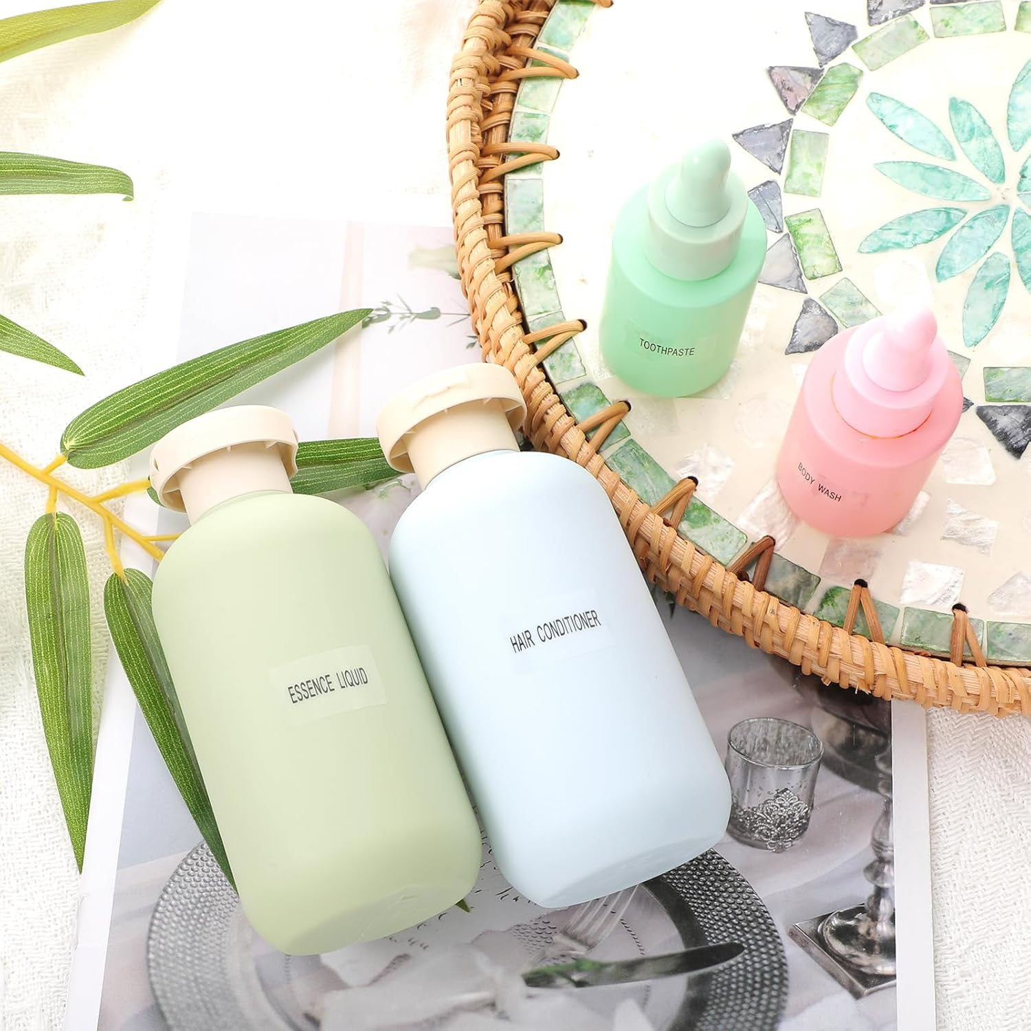 180Pcs Waterproof Clear Labels for Travel Size Bottles, Cosmetic Jars, Bathroom Beauty Organization, Removable Stickers for Refillable Bottles, Lotion Cream Body Wash Shampoo image number 6