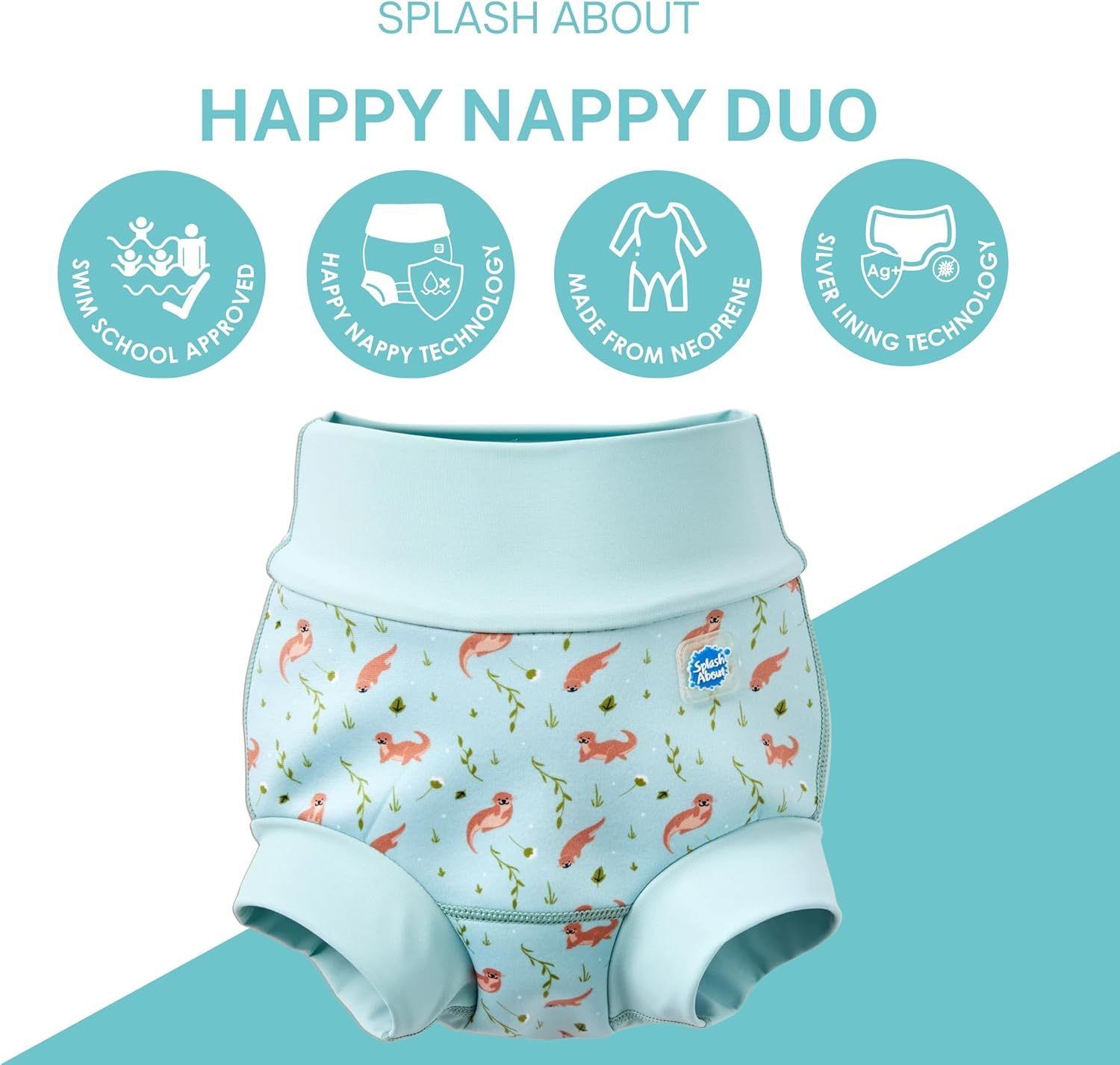 Splash about Happy Nappy Duo Playful Otters, 12-24 Months image number 4