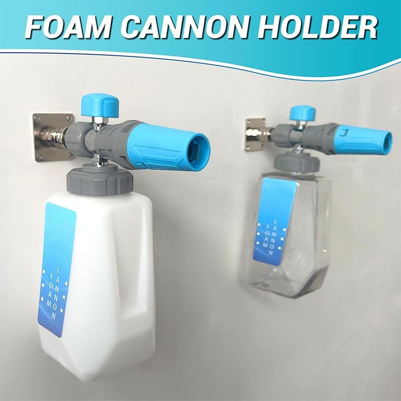 WADY Pressure Washer Foam Cannon Holder, 1/4" Quick Connect Automatic Foam Cannon Mount, Pressure Washer Accessories Storage Rack 2 Pack, Stainless Steel Pressure Washer Nozzle Tip Holder