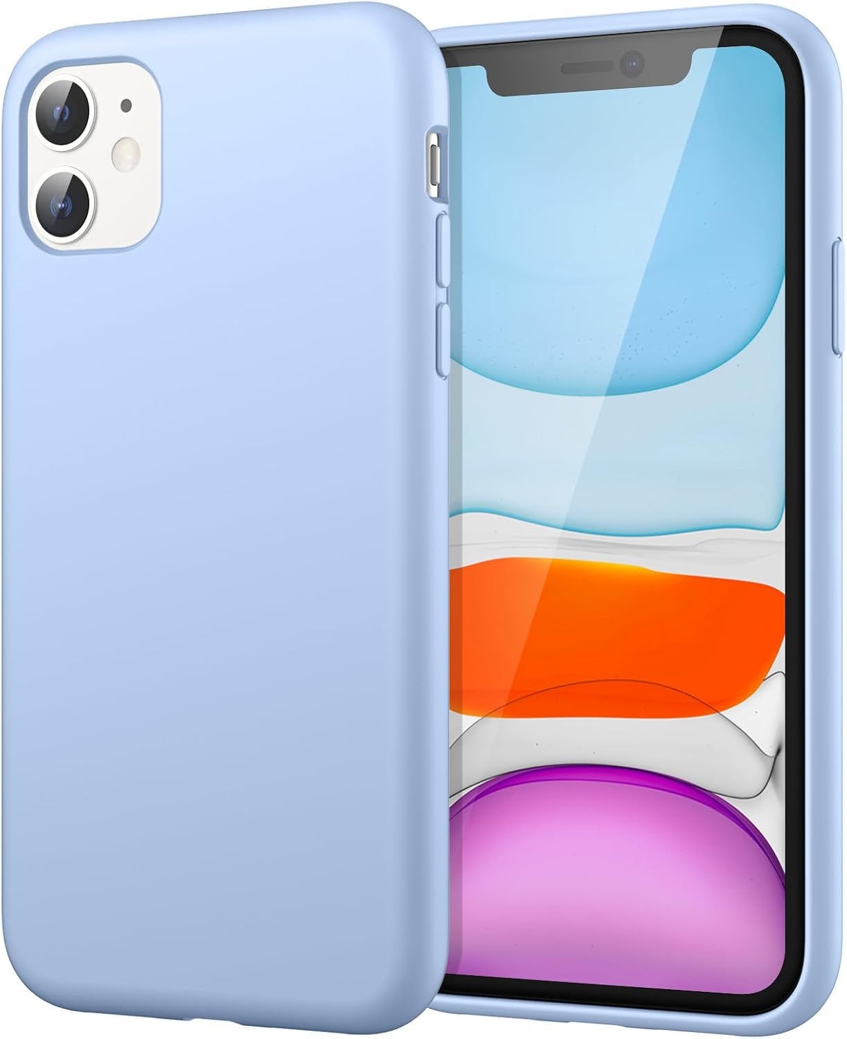 Jetech Silicone Case for Iphone 11 6.1-Inch, Silky-Soft Touch Full-Body Protective Case, Shockproof Cover with Microfiber Lining (Black)