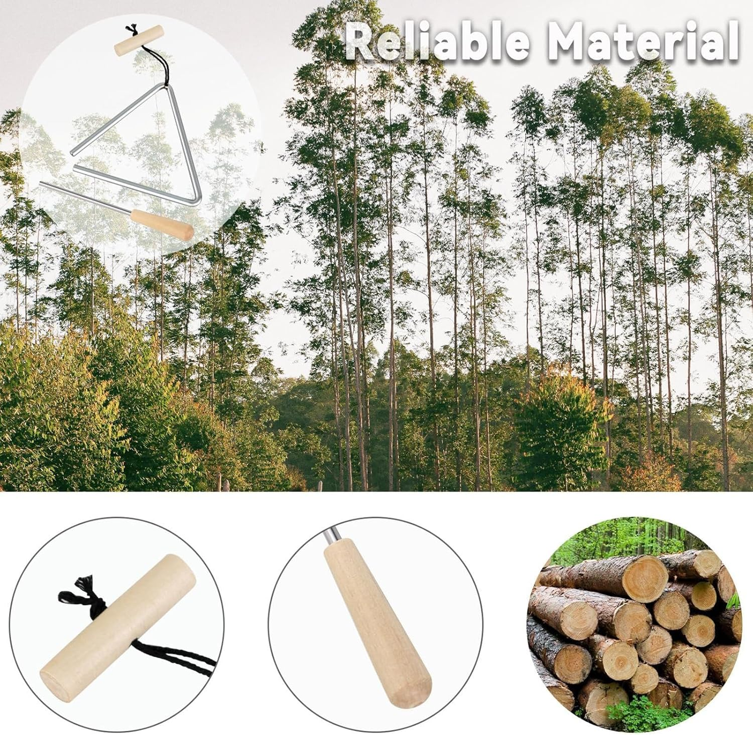 Steel Triangle Instrument - Hand Percussion Triangle | Portable Hand Percussion Triangle Instrument for Morning Parent-Child Education