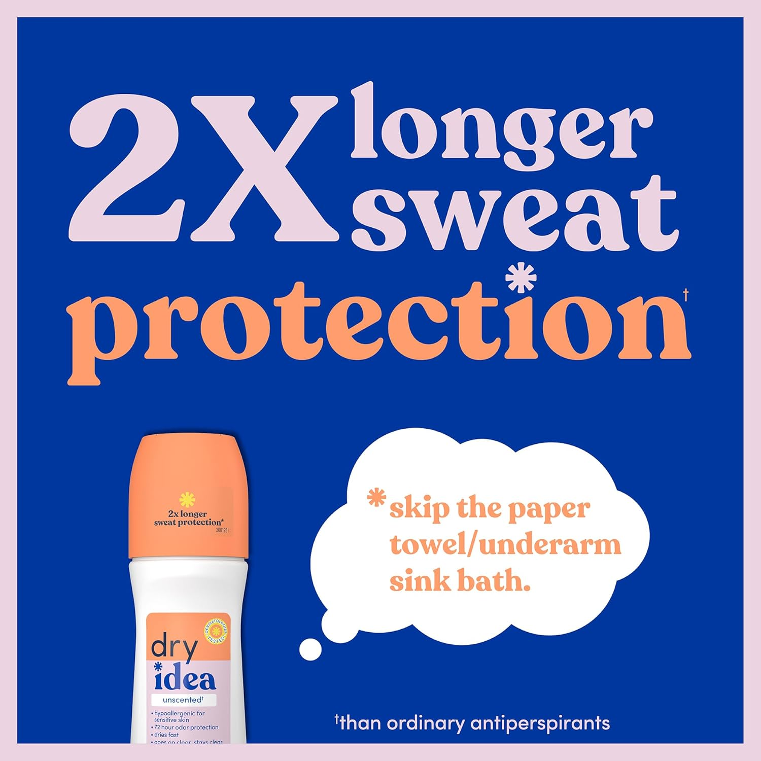 Dry Idea Antiperspirant Deodorant, Unscented, 3.25 Ounce image number 2