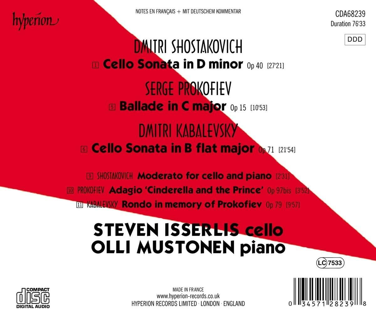 Shostakovich & Kabalevsky: Cello Sonatas image number 1
