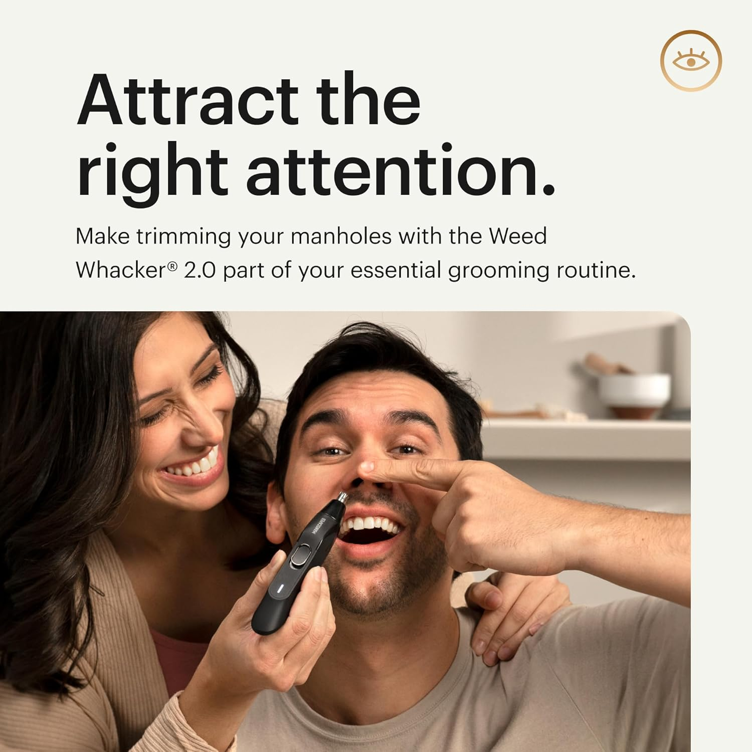 MANSCAPED&reg; Weed Whacker&reg; 2.0 Electric Nose & Ear Hair Trimmer &ndash; 7,000 RPM Precision Tool with Rechargeable Battery, Wet/Dry, Easy to Clean, Improved Stainless Steel Replaceable Blade image number 6