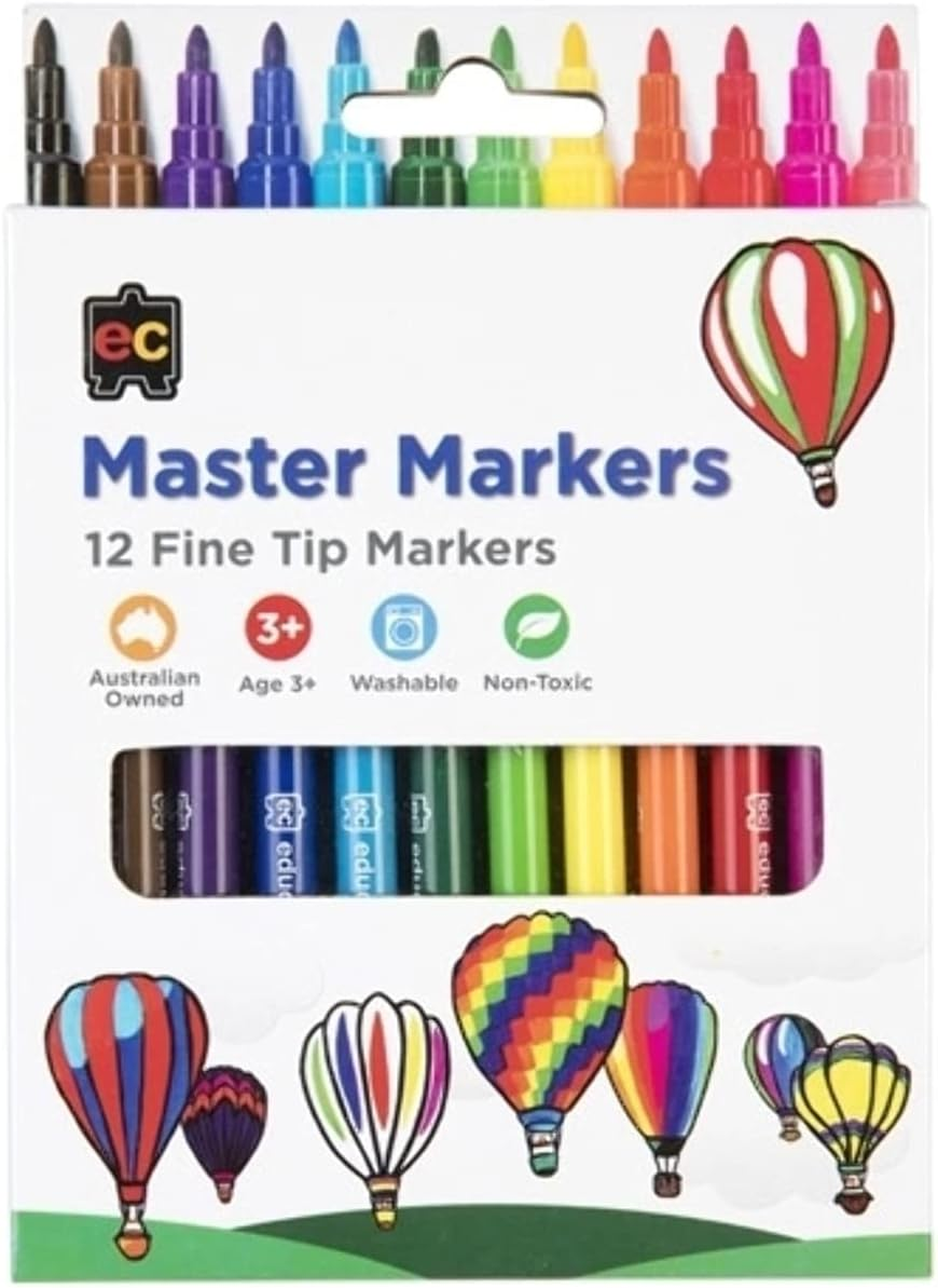 Educational Colours Master Markers Packet 12-Pieces Set