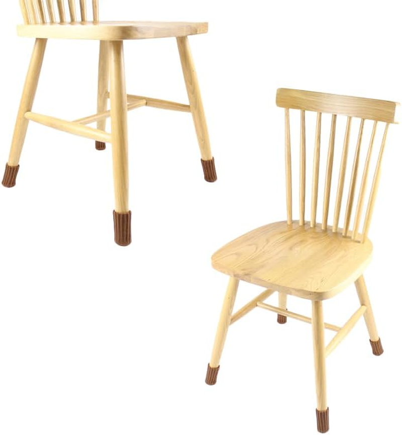 Aoozleny 16Pcs Furniture Leg Socks, Coffee Knitted Protectors Chair Leg Cover, High Elastic Chair Leg Coversmoving Easily and Reduce Noise Wood Floor Protectors, Brown image number 1