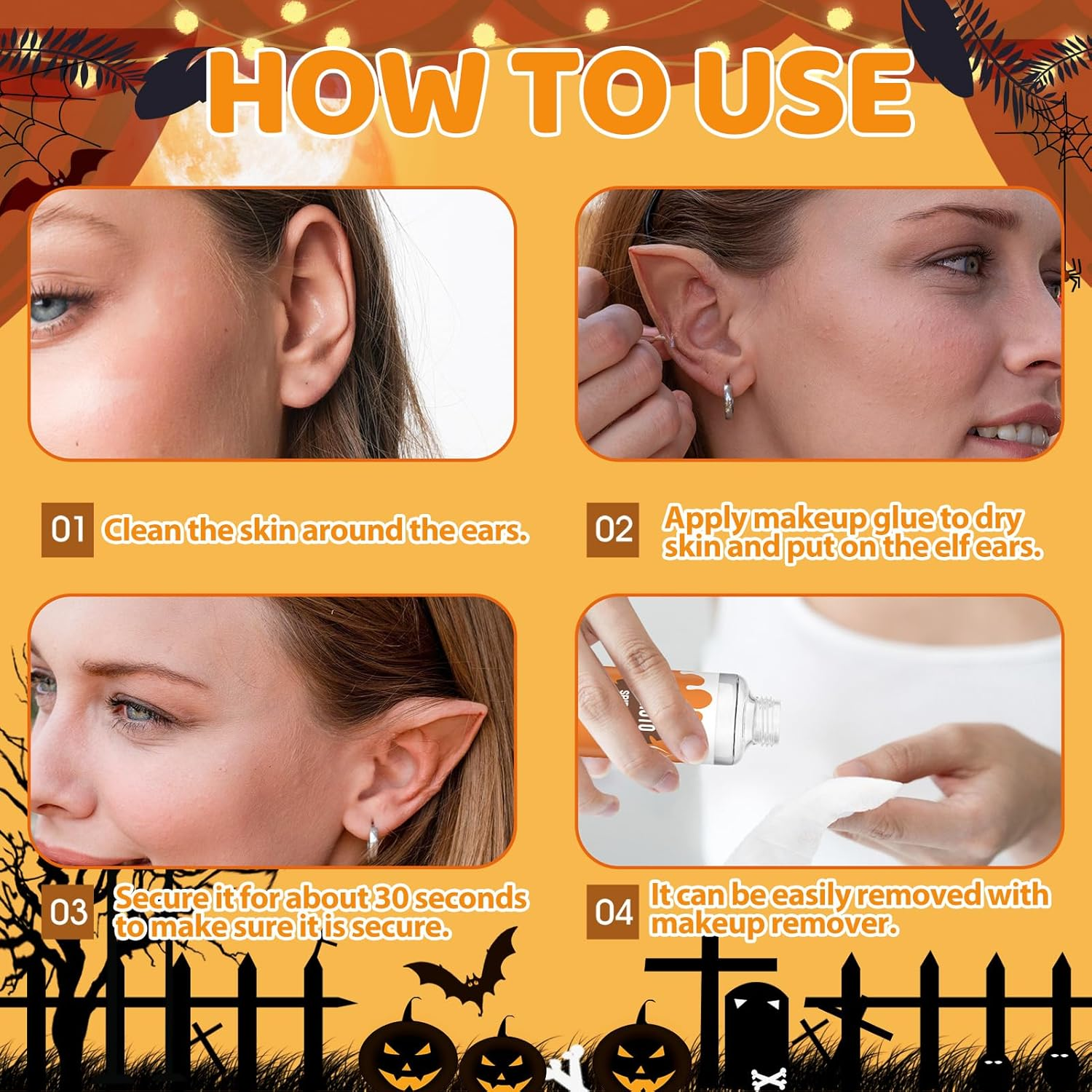 Ganbaro Spirit Gum, Makeup Remover, Spirit Gum Adhesive and Remover Kit, Makeup Scarring Liquid Cosmetic