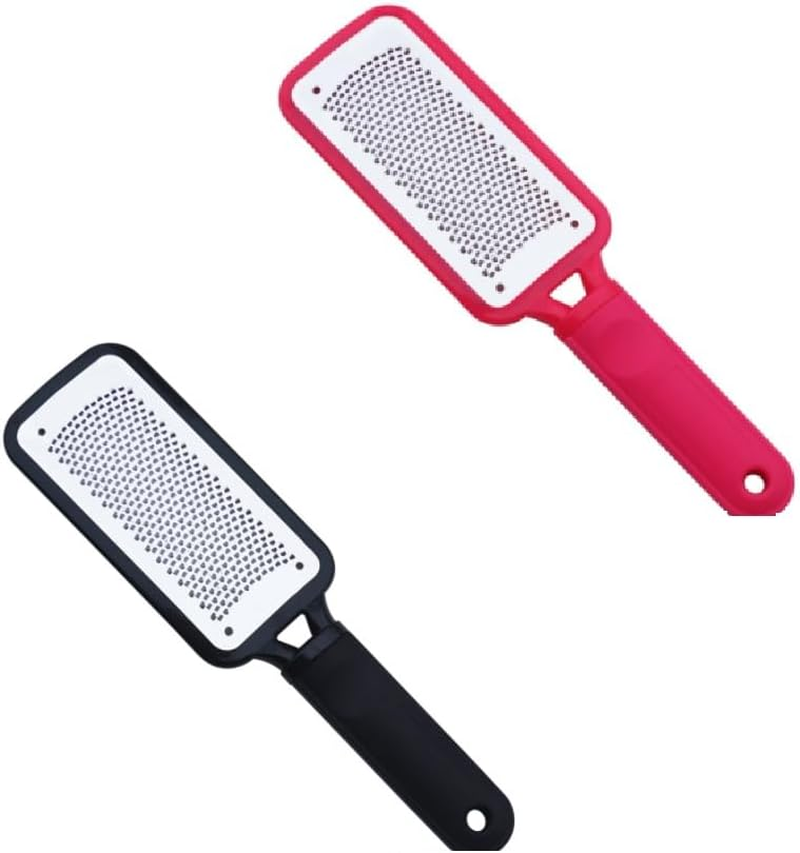 Colossal Foot File - the Original Stainless-Steel Foot Scraper, Dead Skin/Callus Remover for Feet, Foot Scrubber, Pedicure Tools for Salon-Quality Foot Care (Red and Black, One Size) image number 3