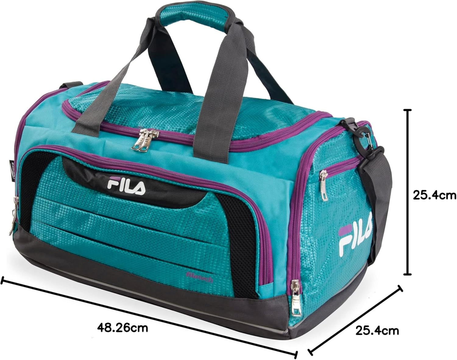 Fila Unisex'S Cypress Small Sport Duffel Bag, Turquoise Purple, One Size, Cypress Small Sport Duffel Bag image number 1