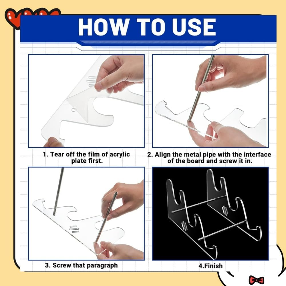 Acrylic Keyboard Display Stand Holder ,KLHCDUO Transparent Acrylic Frame Space-Saving Holder Stand,3-Tier Gaming Keyboard Stands Mechanical Keyboard Display Stand image number 3