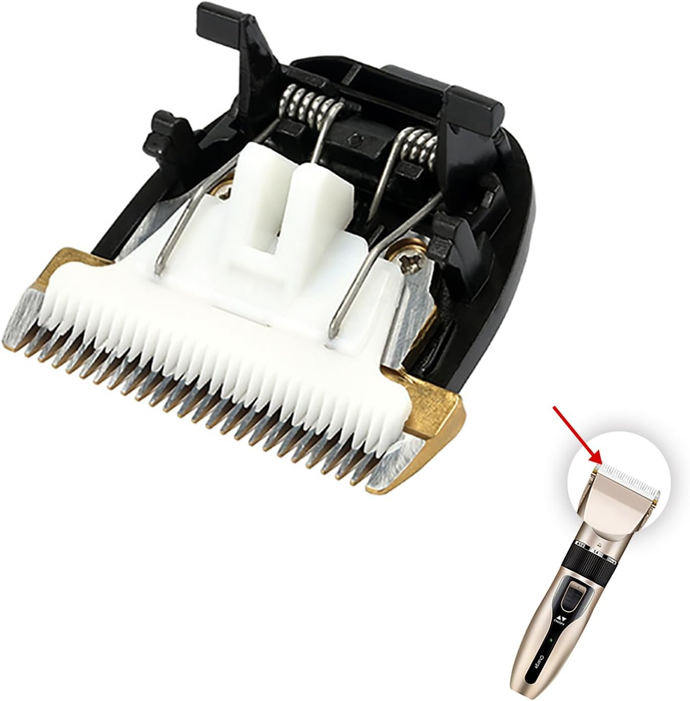 Blade Head Replacement Hair Trimmer Blade Shear, High Quality for Home and Professional Use, Durable, Made of Ceramic and Plastic for Hair Clippers image number 5