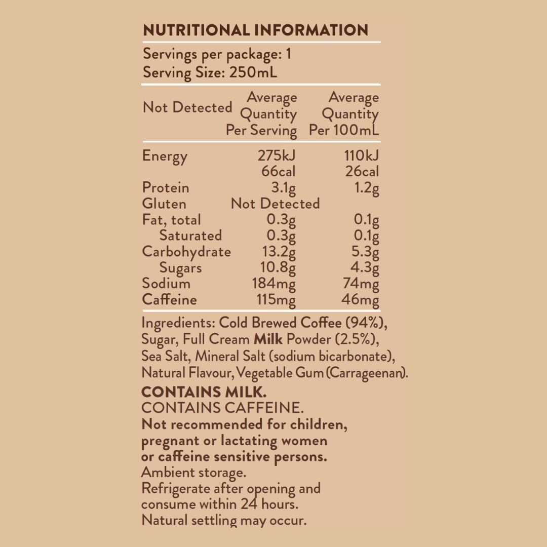 Kind Coffee Iced Caramel Latte &ndash; Cold Brew Ready to Drink Coffee, Gluten Free, No Artificial Flavours or Colours, 250Ml (Pack of 12) image number 1