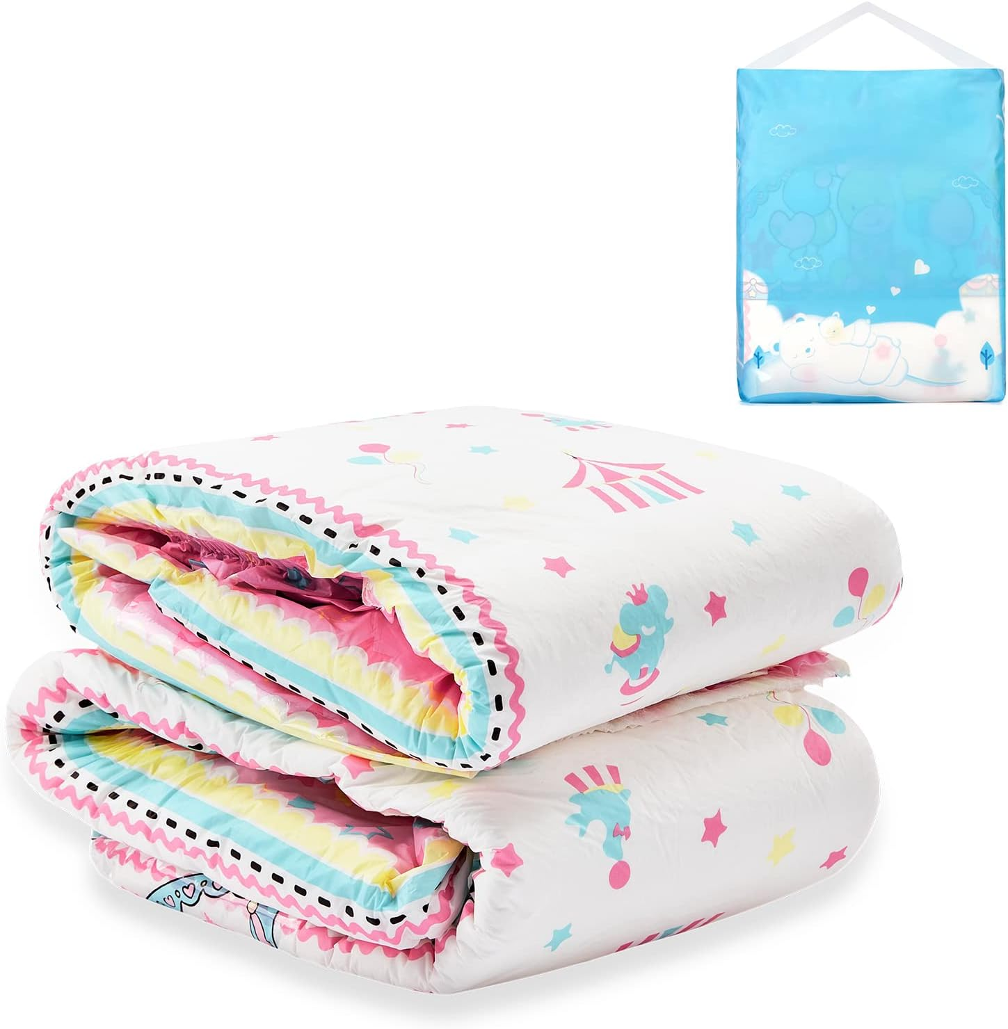 Littleforbig Adult Printed Diaper 2 Pieces - Little Circus L image number 4