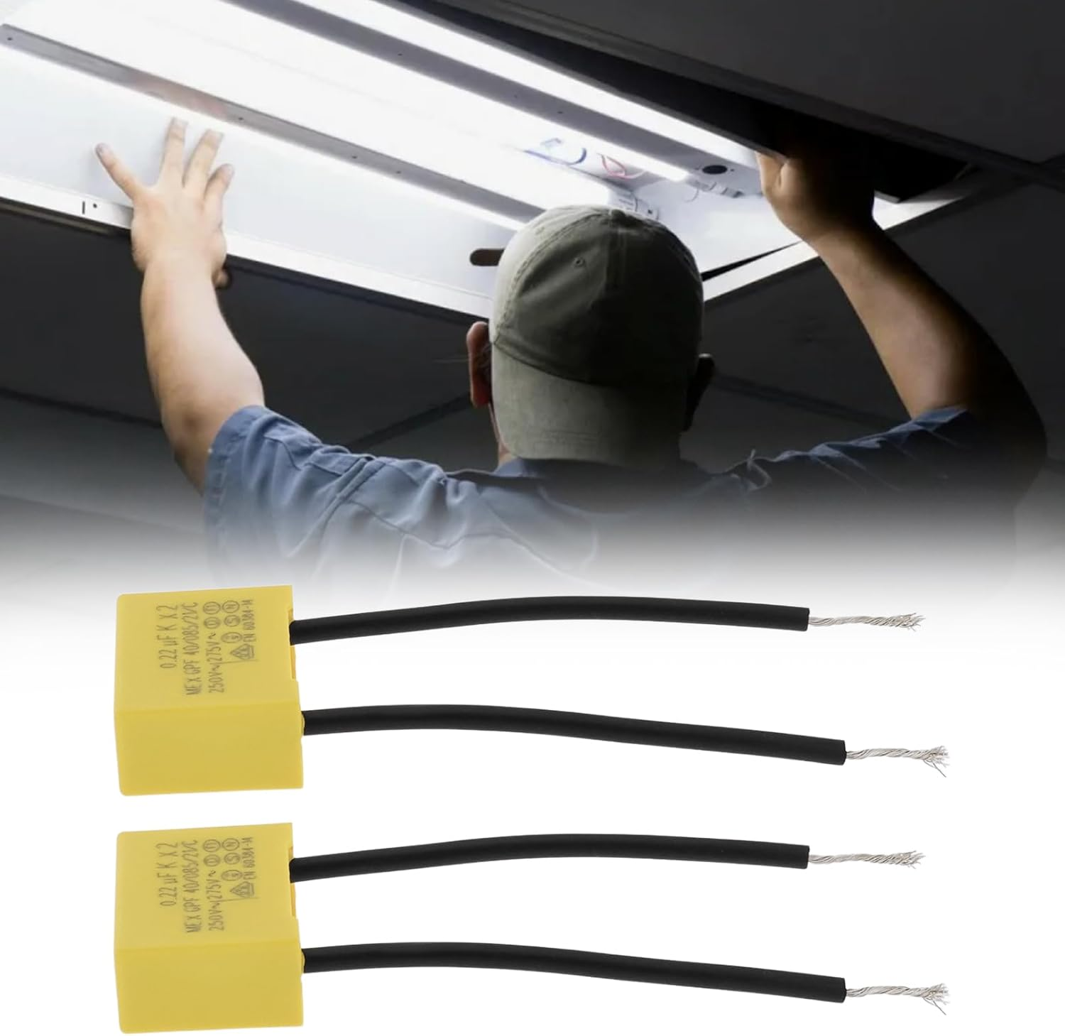 Be in Your Mind 20Pcs 0.22Uf 275V AC X2 Safety Capacitor Polypropylene LED Capacitor Suitable for Consumer Electronics LED Lighting Home Appliances image number 4