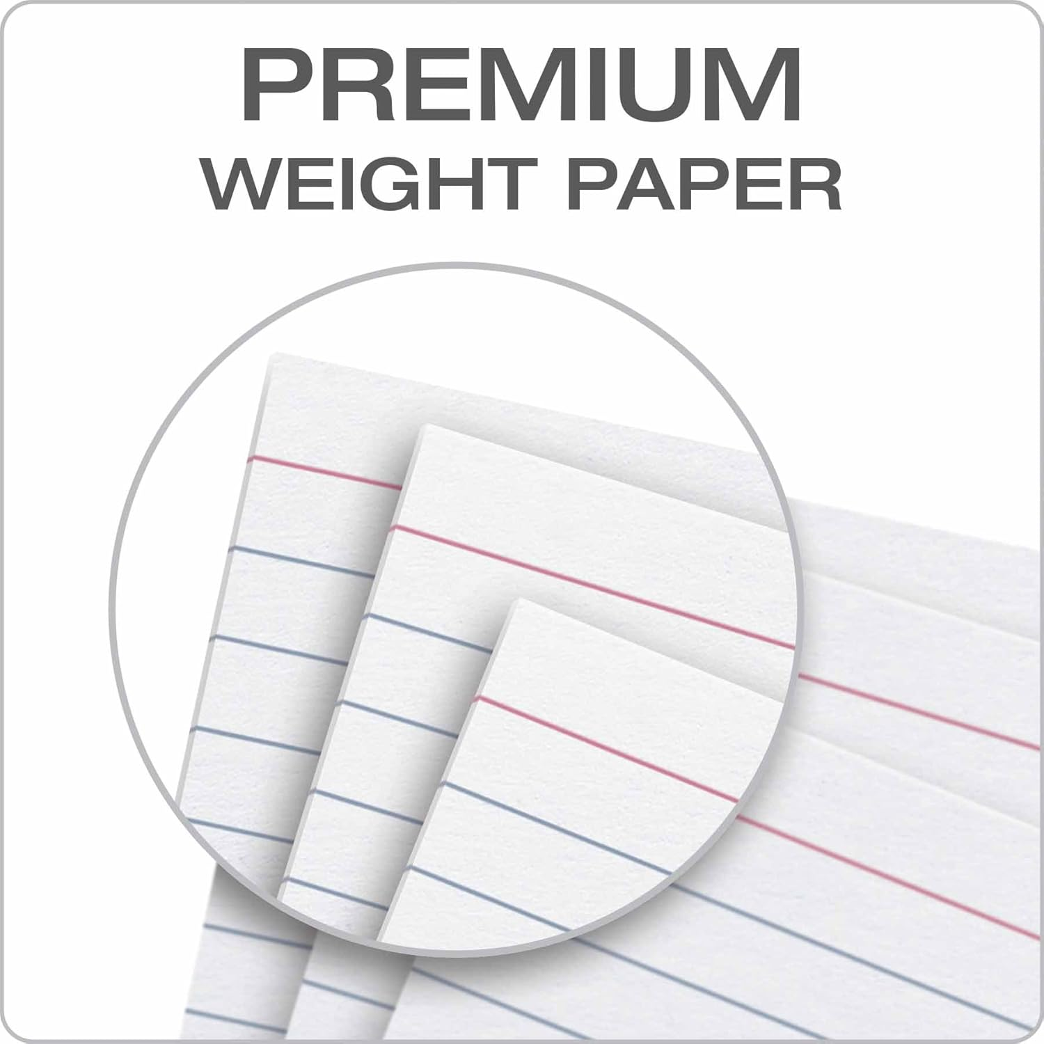 Oxford 41 (1000 PK) Ruled Index Cards, 4" X 6", White, 1,000 Cards (10 Packs of 100) (41) image number 1