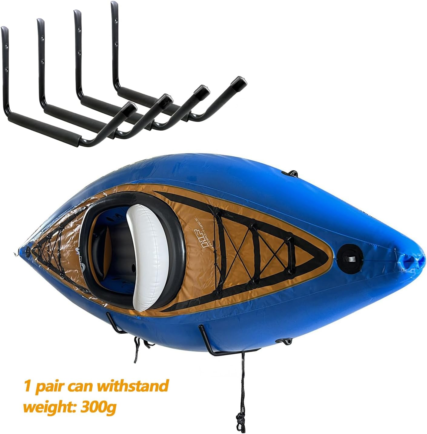 4Pcs Wall-Mounted Kayak Rack Outdoor Kayak Storage Rack Heavy Duty Paddleboards Hanger 15.15X9.84In for Garage Indoor Outdoor Garden Ladder Bike Paddleboards Surfboard Apartment Beach image number 5