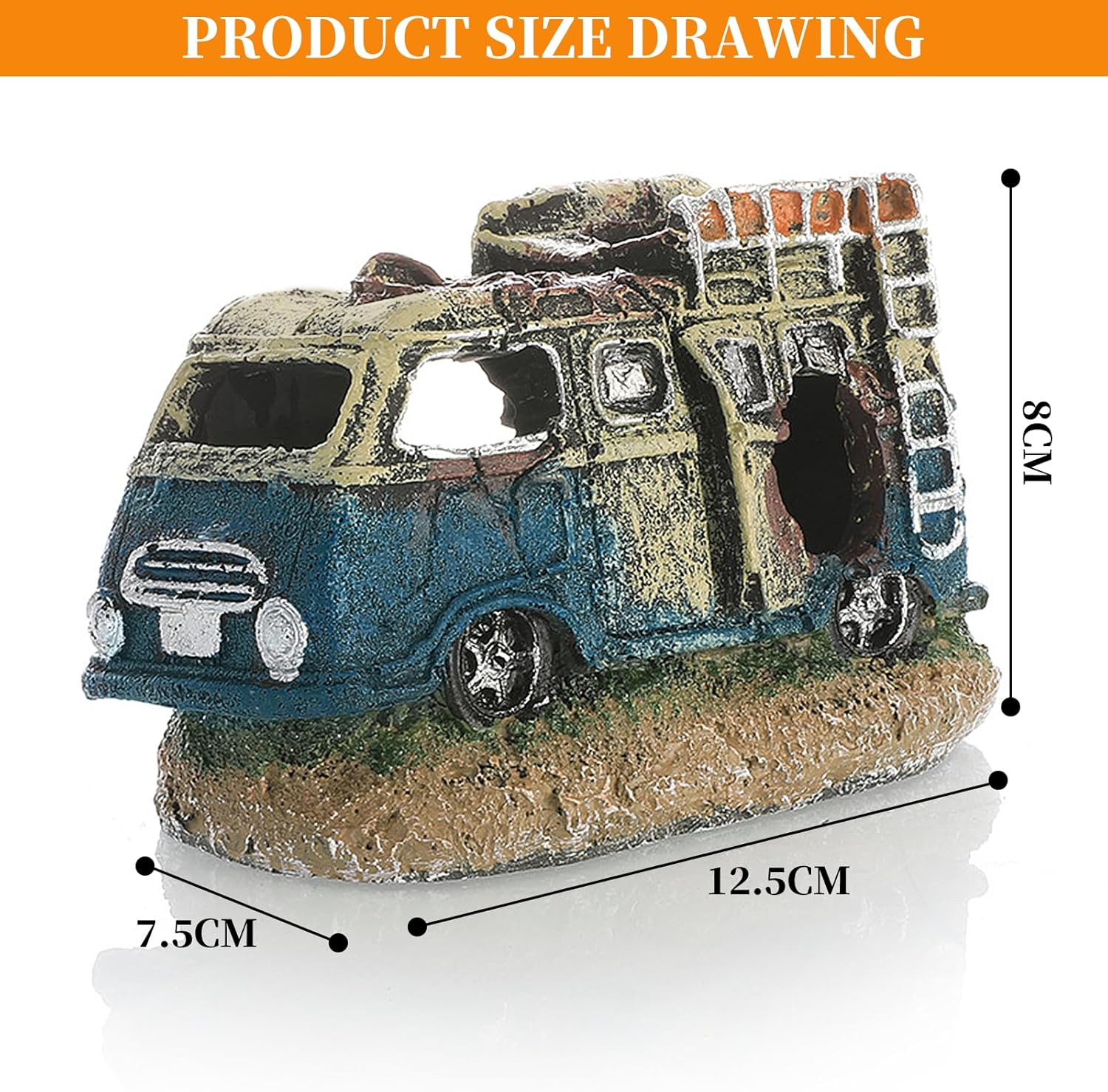 Aquarium Decoration, Fish Tank Ornament Ornaments, Landscape Pineapple House Cave for Underwater Decoration Plastic Decor - D image number 3