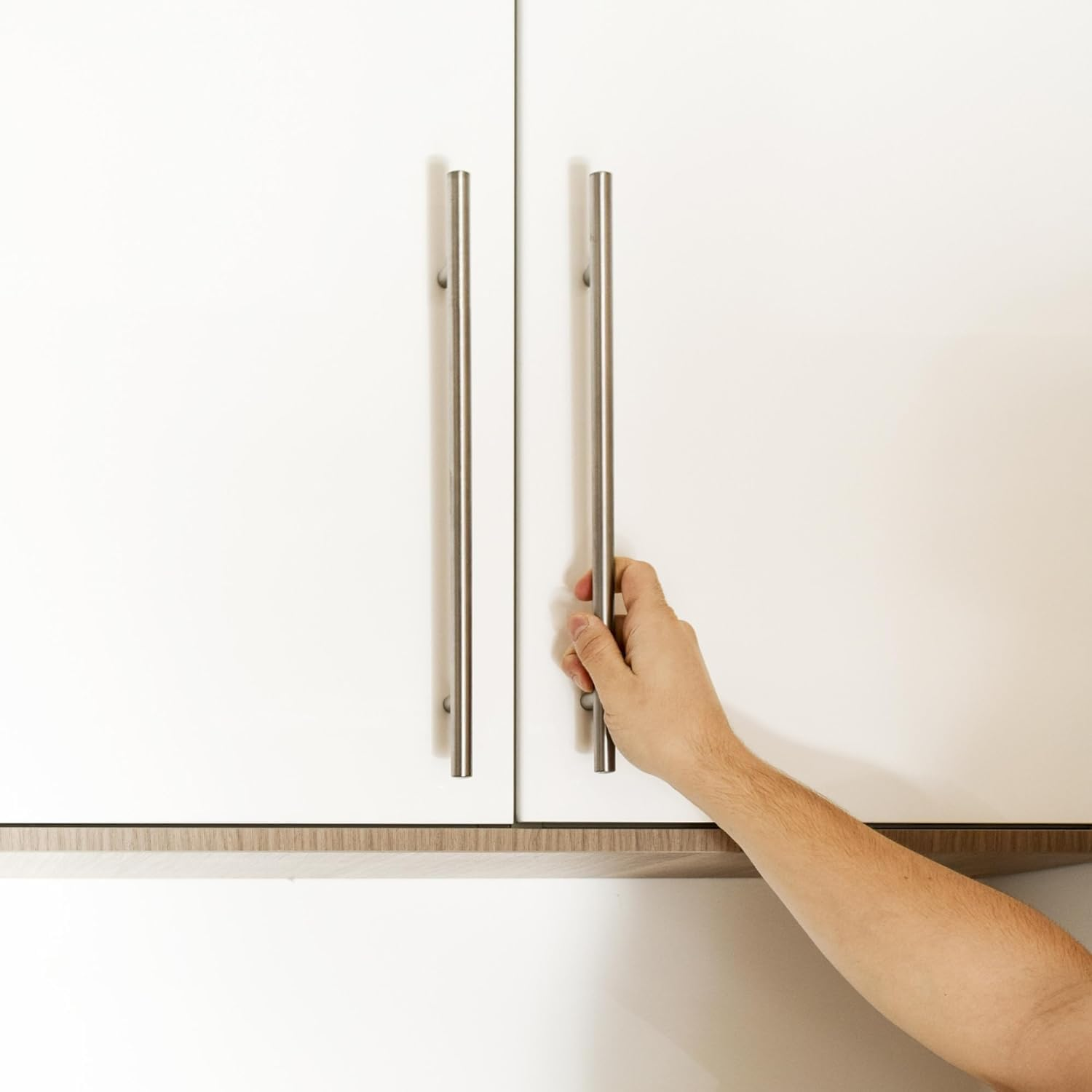 10 Pack Brushed Nickel Cabinet Pulls, Kitchen Cabinet Handles, 3.8 Inch Handles Stainless Steel Cabinet Hardware for Kitchen and Bathroom Cabinets, 5.9 Inch Overall Drawer Pull Knobs