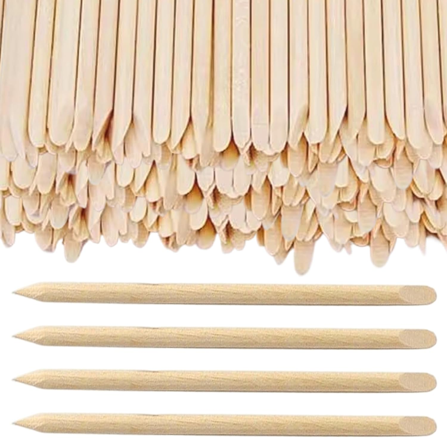 100 Roots Orange Sticks for Nails 3 Inch Smooth and Thornless Wood Nail Sticks Double Sided Multi Functional Cuticle Pusher Tool for Manicure Pedicure Cuticle Pusher image number 3