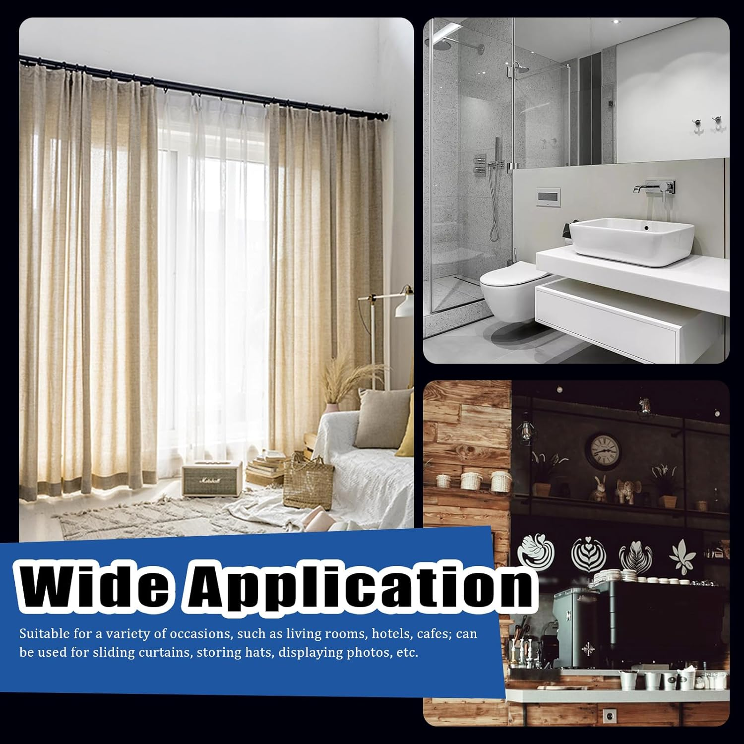 Glarks 40Pcs 25Mm/1 Inch Bronze Curtain Rings with Clips, Rustproof Metal Drapery Curtain Hanging Rings with Drapery Clips, Decorative Curtain Rod Clips Rings Hangers for Window Door Shower Curtain image number 5