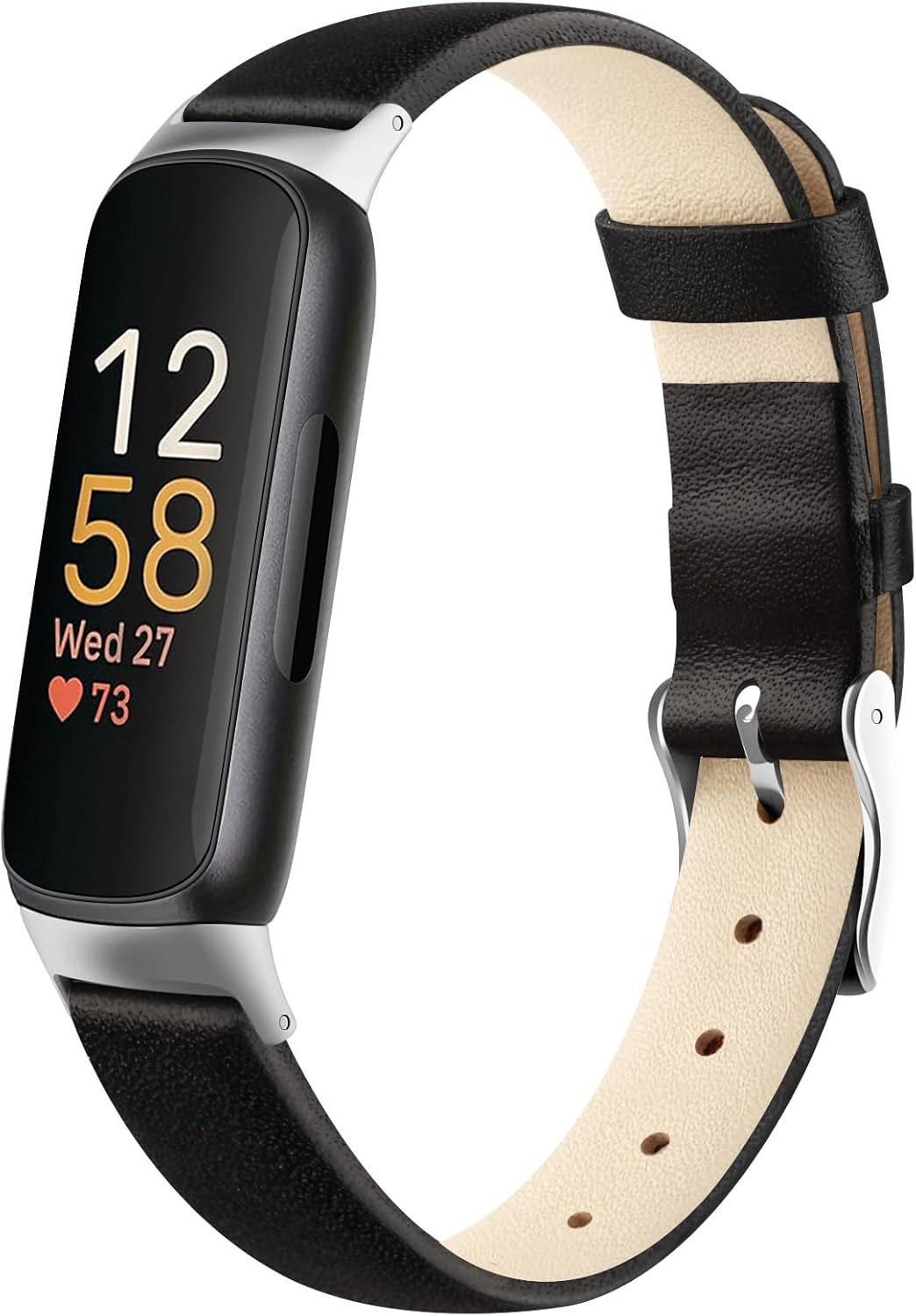 Leather Band for Fitbit Inspire 3 Bands Women Men, Soft Leather Loop Replacement Straps for Fitbit Inspire 3/2/HR Fitness Tracker