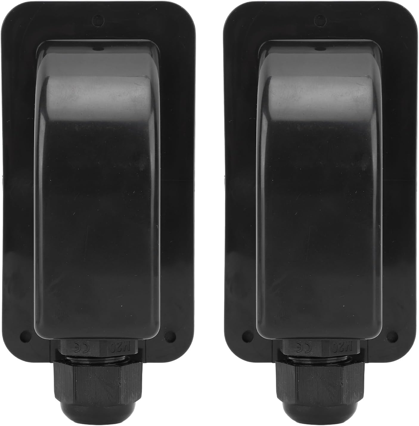 TOPINCN Solar Entry Gland Waterproof Housing for &sup2; to &sup2; Cable RV Boat Yacht Roof for Outdoor Use (Black) image number 1