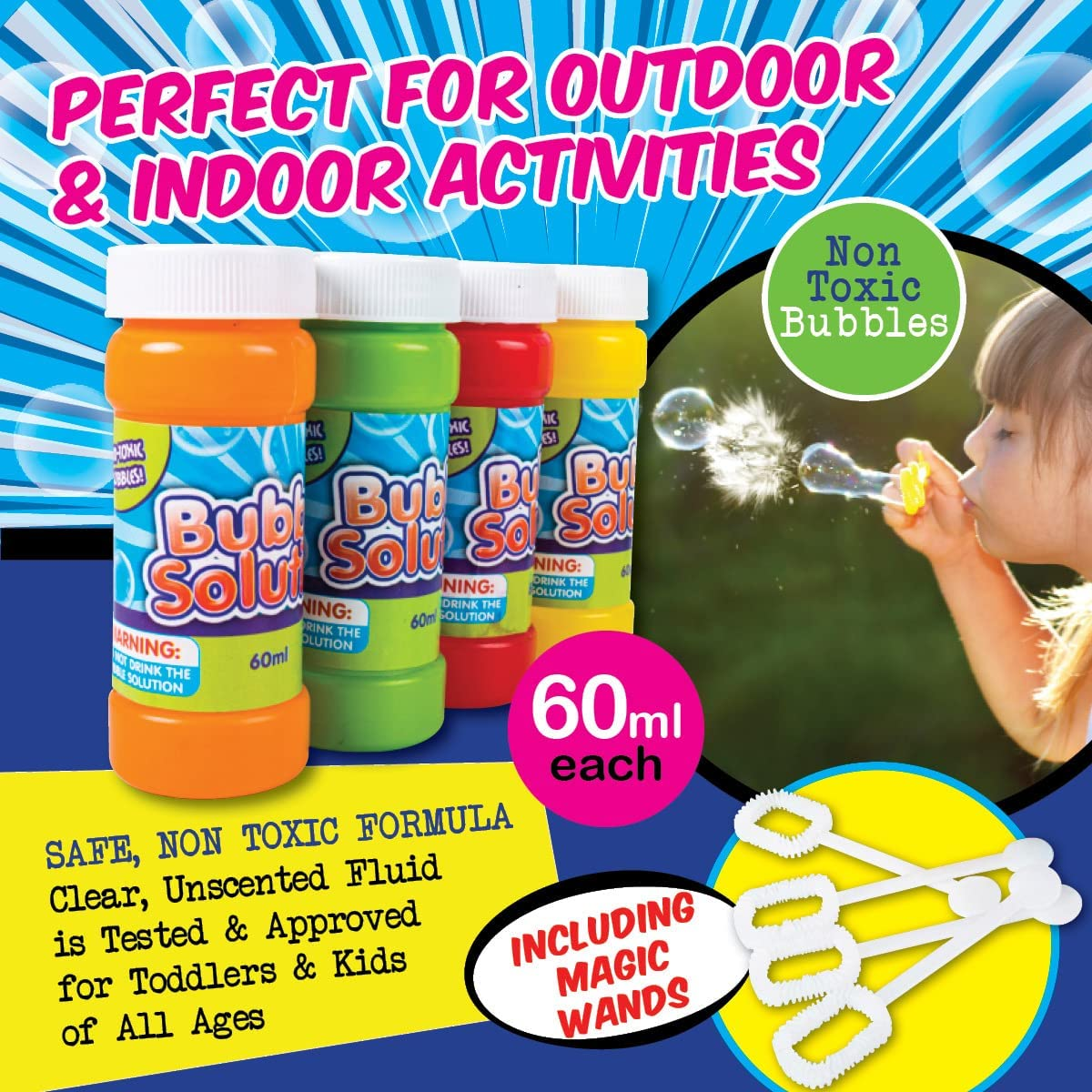 [4 PCE] 145058 Party Central Bubble & Wand Mega Value Set, Endless Bubble Fun, Abundant Bubbles and Hours of Entertainment image number 1