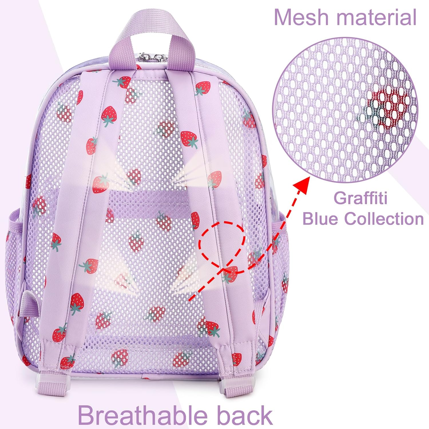 Clear Mini Backpack Lightweight See through Bookbag Small Transparent Bag for School Work Sports Stadium Security - Black White - Plaid image number 3