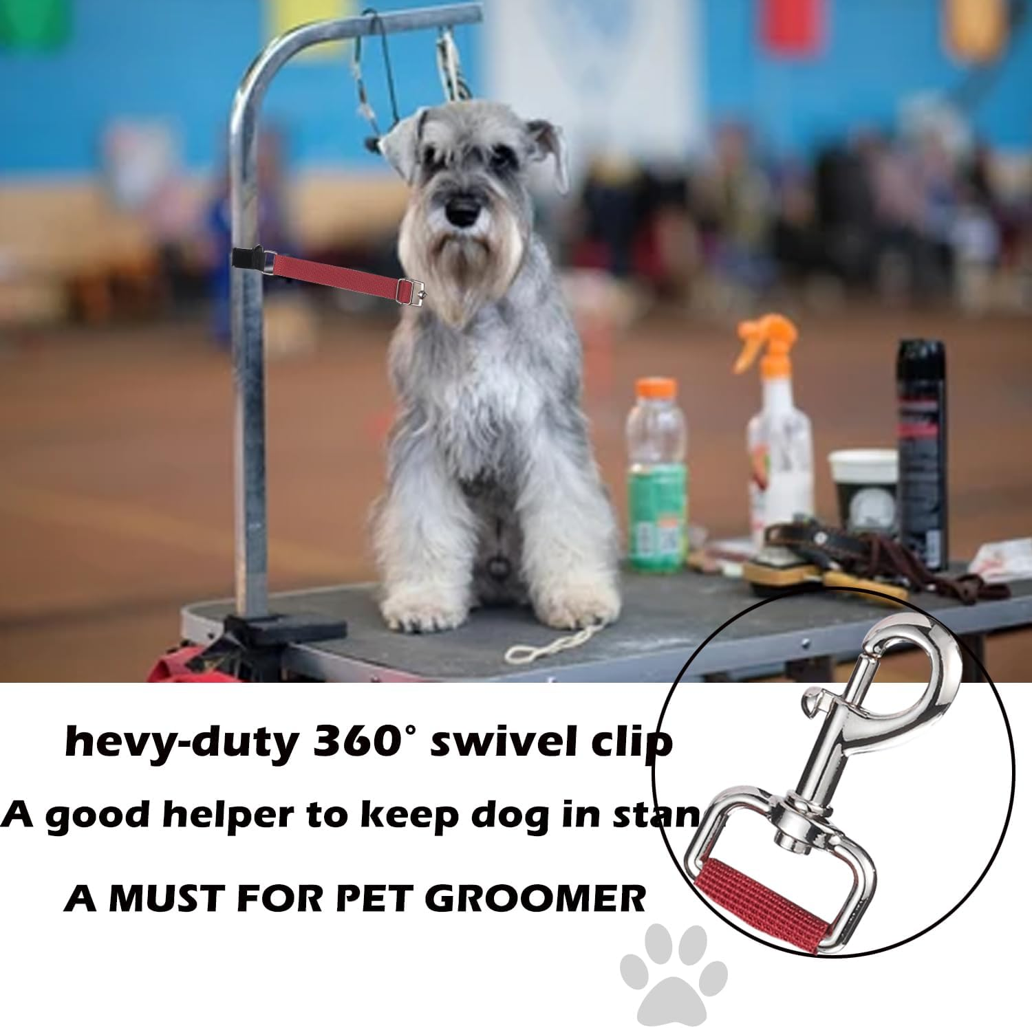 Pet Dog Grooming Table Arm Accessories Dog Grooming Loops for Table Arm Extender Adjustable Extension Loop Bathing Restraint Leash for Small & Medium Dogs (Red & Green) image number 6