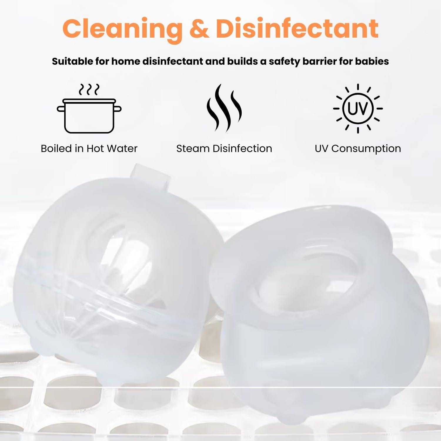 Breast Milk Collectors for Breastfeeding Mothers | Soft Silicone Breast Shells | Reusable Nursing Cups to Collect Leaks | Comfortable, Hands-Free, Eco-Friendly Milk Saver for Nursing Moms image number 4