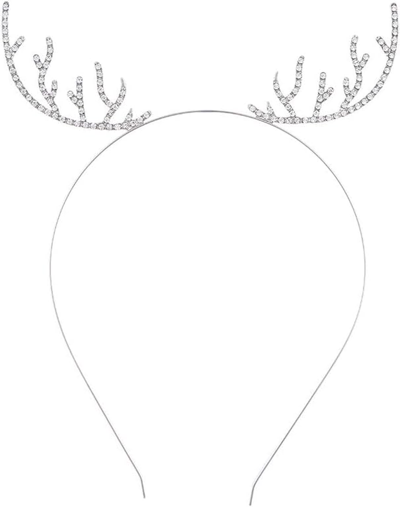 Deer Antler Headband Christmas Hair Hoop for Women Christmas Tiara for Christmas Party