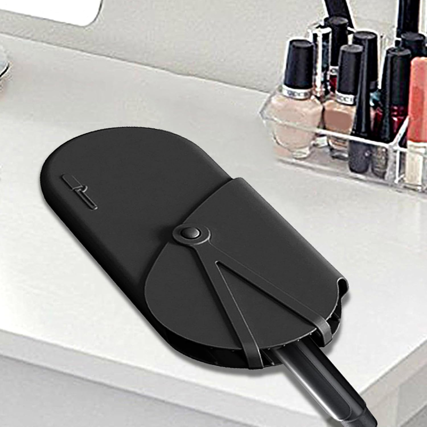 Silicone Mat for Hair Tool, Silicone Pouch for Flat Iron Silicone Mat Pouch Large Size Silicone Mat Pouch Multifunctional Hair Straightener Pouch image number 6