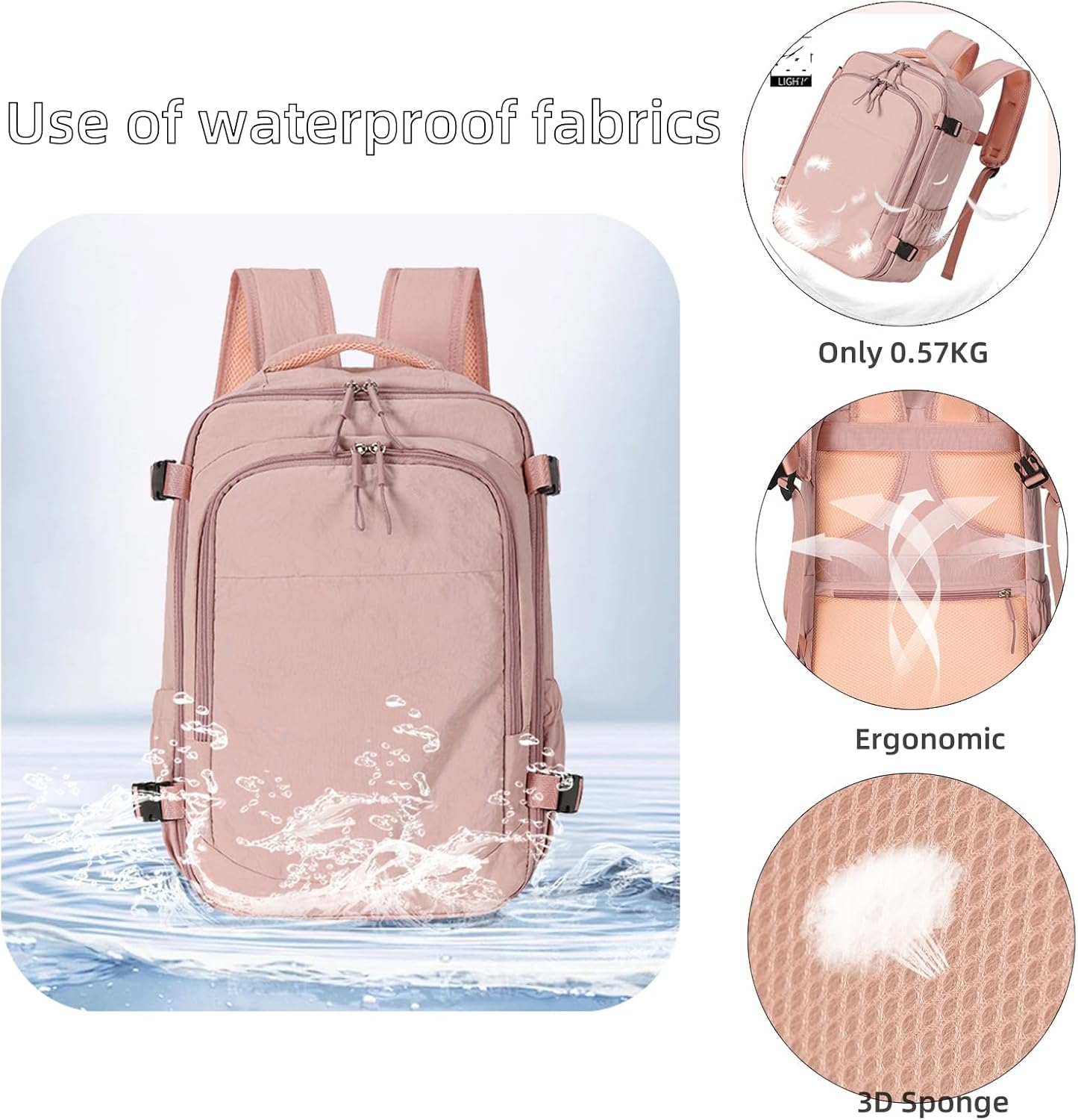 RELITRK Travel Backpack for Women Men,Airline Approved Carry on Backpack,Casual Daypack for Business Travel Essentials